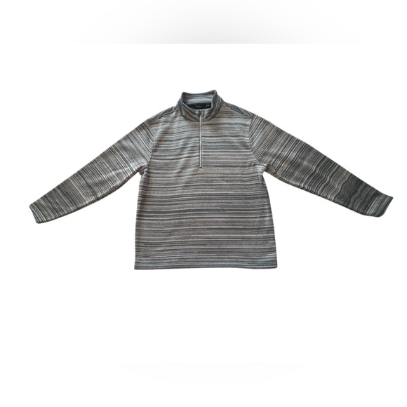 Walter Hagen Mens size large blue and grey Striped Quarter-Zip Pullover golf - Picture 1 of 10